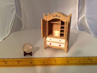 1/16 Scale Miniature Tomy Wardrobe W 2 Drawers 2 Doors That Open/close