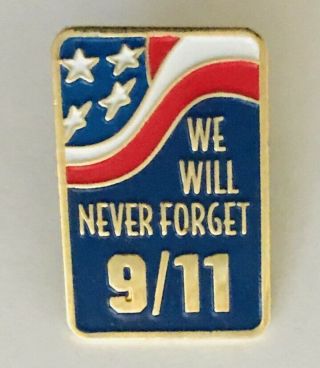 9/11 We Will Never Forget Twin Towers York Usa Pin Badge Rare Vintage (h11)