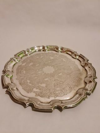 Vintage Silver Plate Serving Tray Made In England Cavalier
