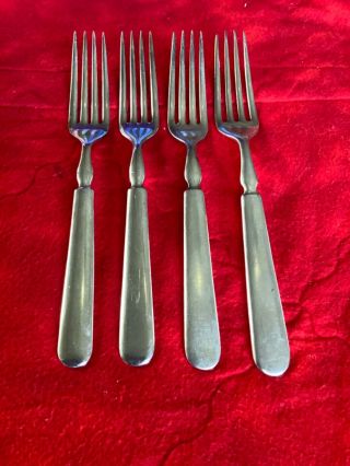 Set Of 4 1847 Rogers Bros Meriden Britannia Co Silverplate Dinner Fork Windsor