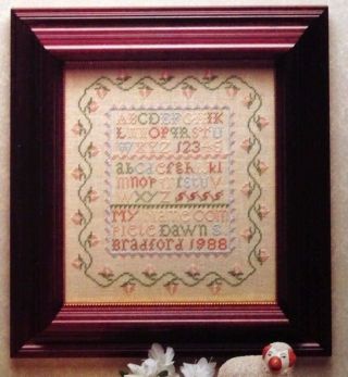 Sheepish Designs Cross Stitch Sampler Pattern 16 My Name Complete Antique Style