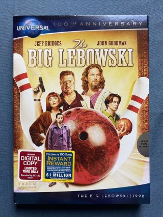 Rare 100th Universal Annv Ed Slipcover,  The Big Lebowski,  Dvd B2g1free