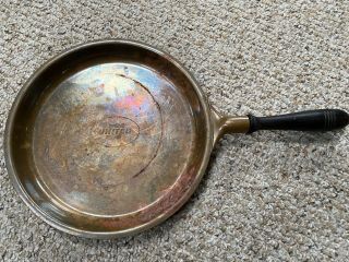 Rare Vintage United Airlines Copper Wood Handle Skillet Sheild And Star Stamped