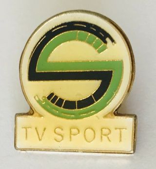 Tv Sport Television Brand Advertising Pin Badge Vintage Rare (j2)