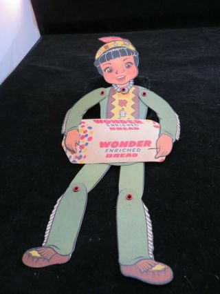 Rare 13” Howdy Doody Princess Summerfall Wonder Bread Cardboard Advertising Sign