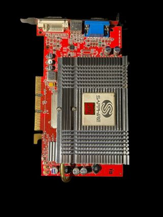 Sapphire ATI RADEON 9800 PRO AGP Video Card,  128MB/256 - Bit Rare Passive Cooled 3