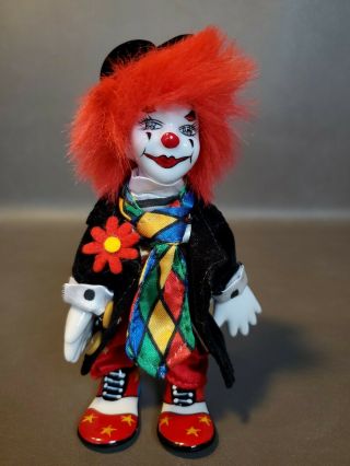 Vintage Hand Painted Porcelain Clown Doll Ceramic Clown Dolls Decoration No Box