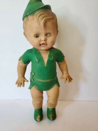 Peter Pan Wdp Sun Rubber Doll Creepy Disney Vintage