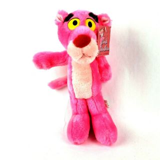 Vintage Pink Panther 11 " Plush Bendable Posable Ace 1993 Stuffed Animal Toy