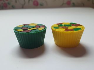 American Girl Molly ' s Birthday Party CANDY CUPS Green / Yellow Pleasant Company 2