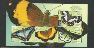 2016 Beautifull Butterflies International Post Mini Sheet M.  N.  H.  Rare,