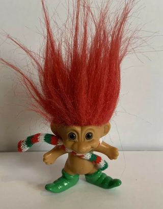 Vintage Christmas Elf Troll Doll By Russ