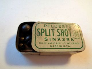 Vintage Pflueger Split Shot Sinkers Tin 2