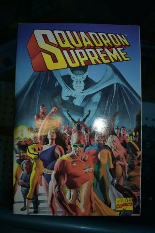 Squadron Supreme Marvel Tpb 1st Print With Mark Gruenwald Ashes Very Rare 1997