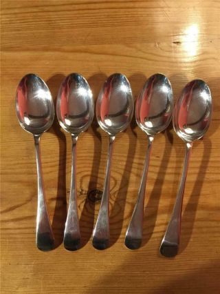 5 x Vintage Reliance Plate EPNS Dessert Table Spoons 17.  6cm A1 Silver Plate 2
