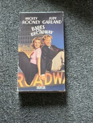 Babes On Broadway Rare Vhs (1989) Mgm Judy Garland 1941 B&w