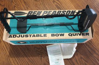 Vintage Rare Ben Pearson 9020 Adjustable Quiet Recurve Bow Quiver W/ Orig.  Box