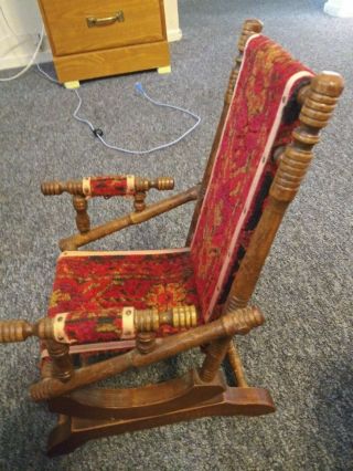 Antique Vintage Doll Rocking Chair 14 