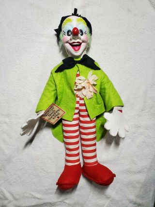 Vintage Rubber Face Rushton Clown Rare