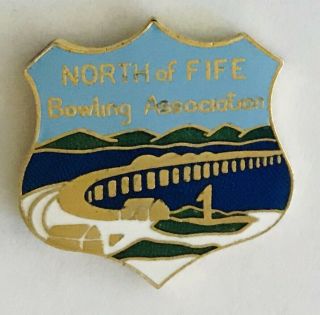 North Of Fife Bowling Association Club Badge Pin Rare Vintage No Clasp (l26)