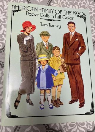 American Family Of The 1920s Paper Dolls Book Uncut Tom Tierney 1988 Wow