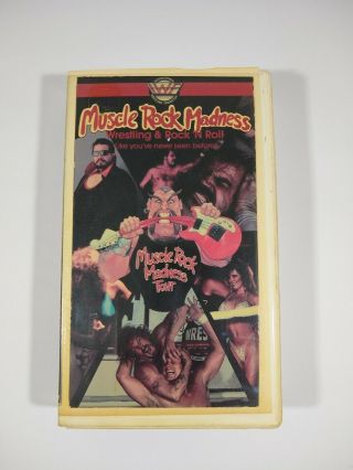 Vintage Iwf Muscle Rock Madness Tour Vhs Video Rock & Roll 