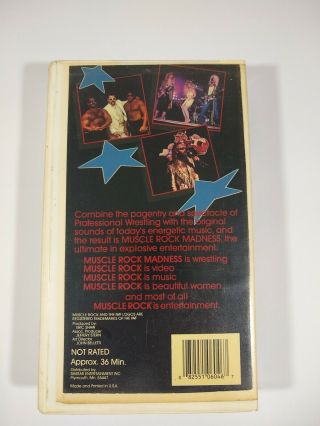 Vintage IWF MUSCLE ROCK MADNESS TOUR VHS Video ROCK & ROLL ' N ' WRESTLING RARE 3