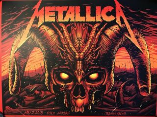 Metallica Concert Poster Rare Limited Edition Oslo 2018 75/350