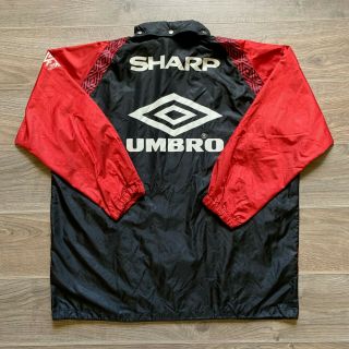 Manchester United 1990 ' s Vintage Pro Training Umbro Rain Jacket Rare size XXL 2
