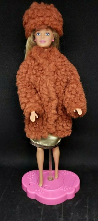 Vintage Barbie Bratz 11 1/2 " Doll Clothing Light Brown Fleece Coat & Hat,  Skirt