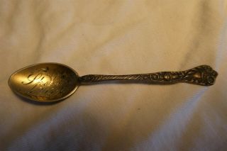 Antique Spokane,  Washington 4 " Sterling Silver Souvenir Spoon