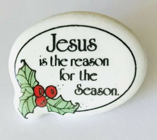 Jesus Is The Reason For The Season Pin Badge Rare Vintage Christmas (n5)