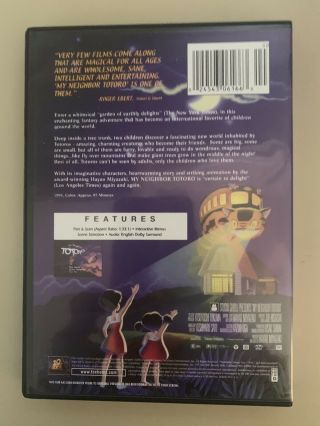 My Neighbor Totoro (DVD,  2002).  RARE PRE - DISNEY 2002 FOX DUB 3