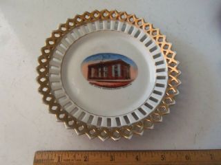 Antique Early 1900s Souvenir Plate Wilkes Barre Pa.  Post Office Building Germany