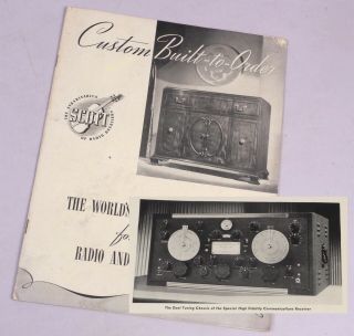 E.  H.  Scott Brochure,  Custom Built - To - Order,  1940.  W/rare Communication Receiver
