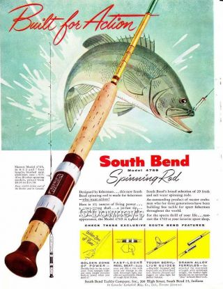 1956 Vintage ad Western Auto Outboard Wizard Motors South Bend Reels 2 sided 2