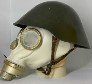 Rare  Ddr Nva East German Army M56 Steel Early Helmet Mod,  1