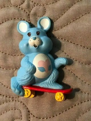 Vintage Care Bears Cousins Swift Heart Rabbit Racing Skateboard Miniature Kenner