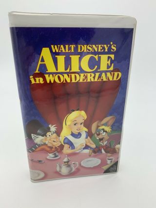 Alice In Wonderland (vhs) Walt Disney Black Diamond Video Tape Clam Shell Rare