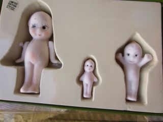 Vintage 1979 Shackman Ltd Edition Miniature Kewpie Pudgie Dolls Porcelain Set