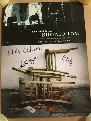 Buffalo Tom Rare 2002 Autographed Signed 2 Sided Promo Poster Of Asides Cd 18x24