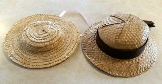 Vintage Woven Straw Doll Hat - Set Of 2