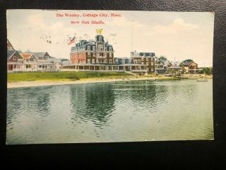 Antique Postcard C1913 The Wesley Cottage City Oak Bluffs,  Ma (21922)