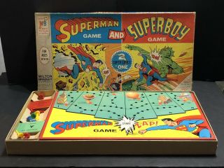 Rare 1967 Superman And Superboy Board Game Mb 4725 Milton Bradley