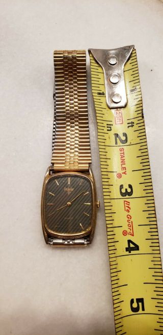 Vintage Mens Pulsar Seiko Slim Dress Gold Tone Quartz Watch Y100 5719