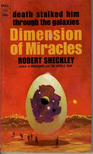 Dimension Of Miracles By Robert Sheckley 1968 1st Ed Dell 1940 Vg Cond Sci - Fi