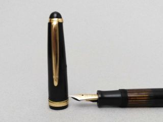 GREIF Gold 110 f Celluloid Piston Fountain Pen 14k F Flex Nib Unique Rare 1940s 2