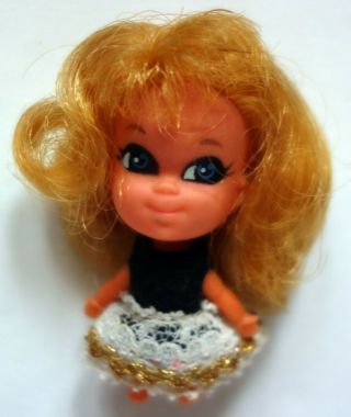 Vintage 1960s Liddle Kiddles Blonde Doll With Dress