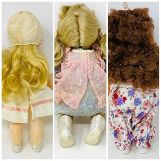 3 VINTAGE VINYL DOLLS WITH ROOTED HAIR 2