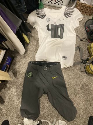 Team Issued Nike Oregon Ducks Ncaa Jersey Sz 44 & 36 Pants Game Worn Rare